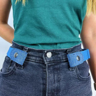 Elastický opasok jeans - svetlomodrý