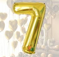 Nafukovacie balóniky čísla maxi zlaté - 7