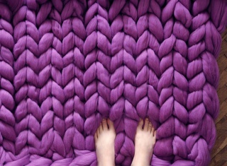 Priadza pre ručné pletenie - fialová