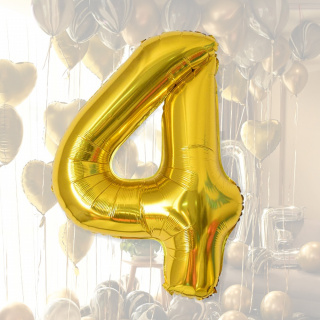 Nafukovacie balóniky čísla maxi zlaté - 4