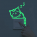 Svietiace nálepky nad vypínač - mačička