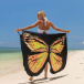 Plážové šaty - motýlie krídla XS-M - žlté