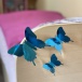 Zrkadlový motýl 12 ks - modrý